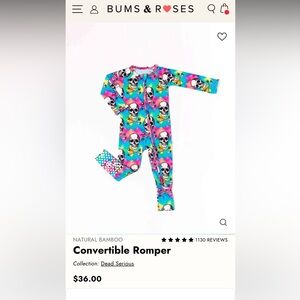 Colorful Skull Print Kids One Piece